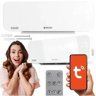 SKLENENÁ VZDUCHOVÁ ZÁCLONA ÚSPORA ENERGIE OHRIEVAČ WIFI DIAĽKOVÉ 2000W